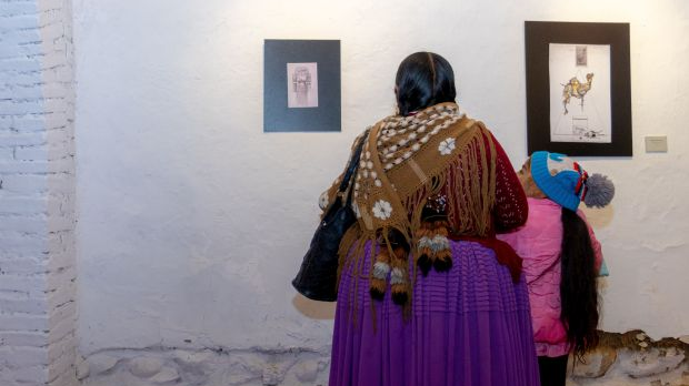 Изложба-цртежа-Љубе-Лацковића-у-Боливији
